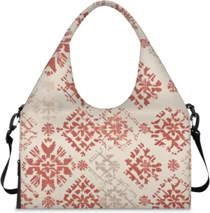 Gym Bag for Women Boho Duffel Bag with Shoe Compartment and Yoga Mat Holder Portable Weekender Bags Travel Tote Bags