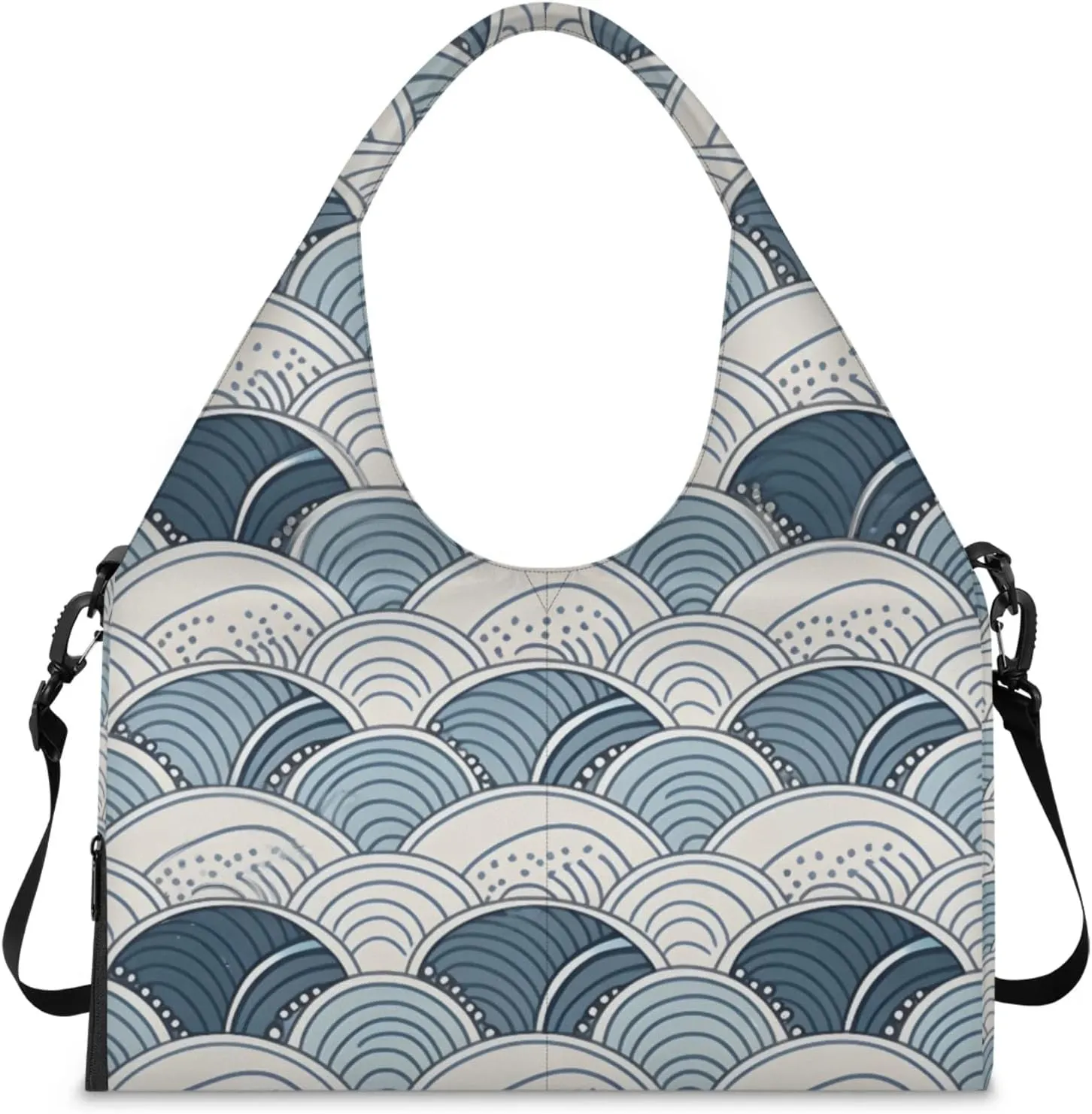 Gym Bag for Women Boho Print Duffel Bag with Shoe Compartment and Yoga Mat Holder Portable Weekender Bags Travel Tote Bags