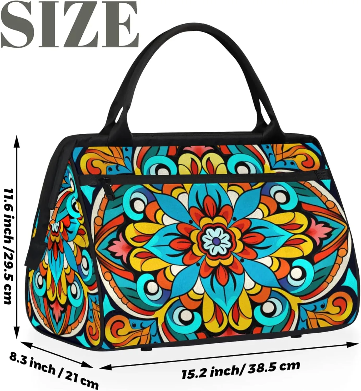 Gym Bag for Women Men, Travel Sports Duffel Bag with Trolley Sleeve Overnight Bag Carry On Tote Bag for Travel Gym Sport