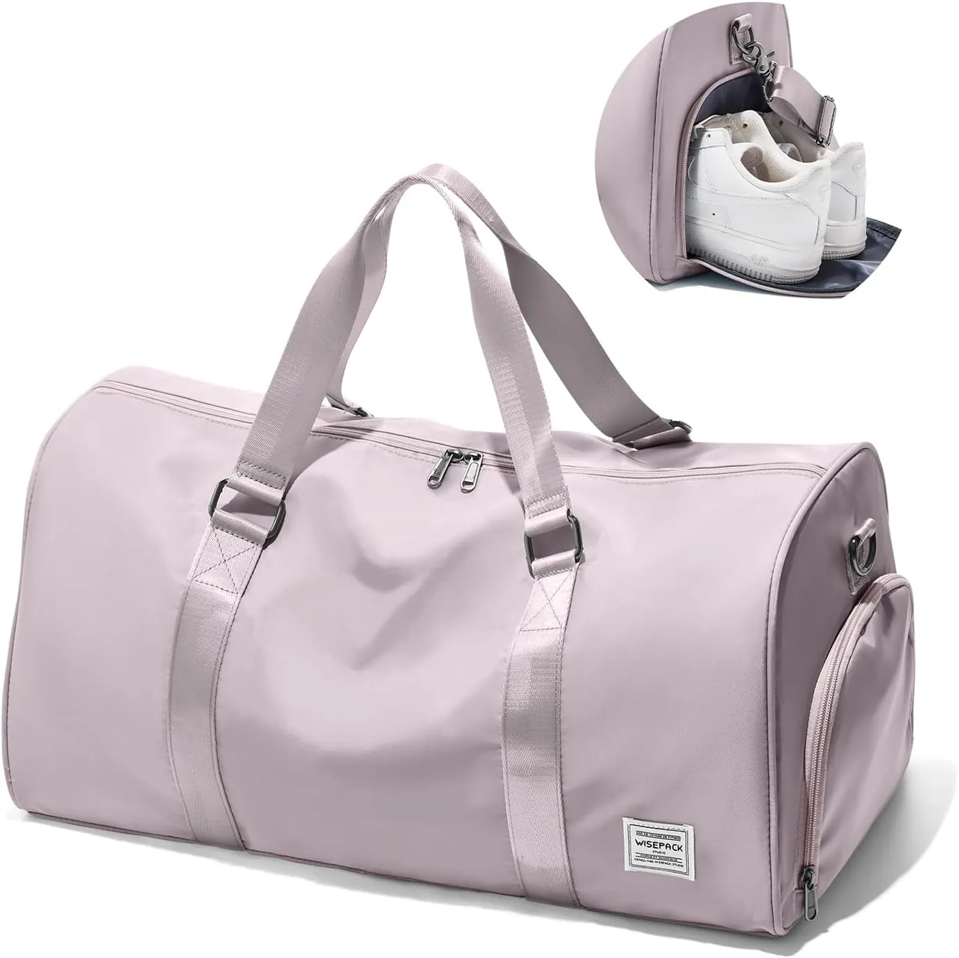 Gym Bag for Women Men with Shoe Compartment,Small Travel Duffle Bags for Traveling Overnight Weekender Bag Personal Item Travel Bag Large Sport Bag Workout Bag Pink