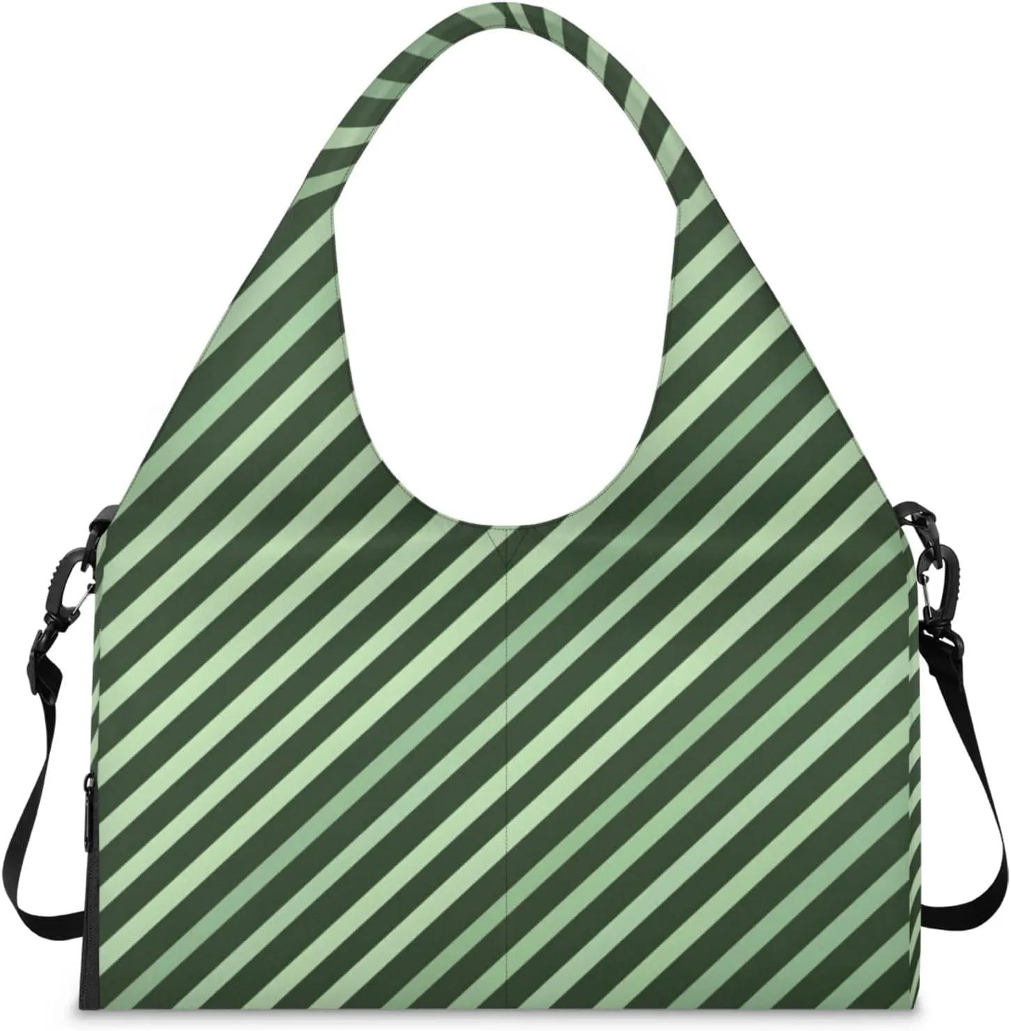 Gym Bag for Women Stripes Theme Duffel Bag with Shoe Compartment and Yoga Mat Holder Portable Weekender Bags Travel Tote Bags