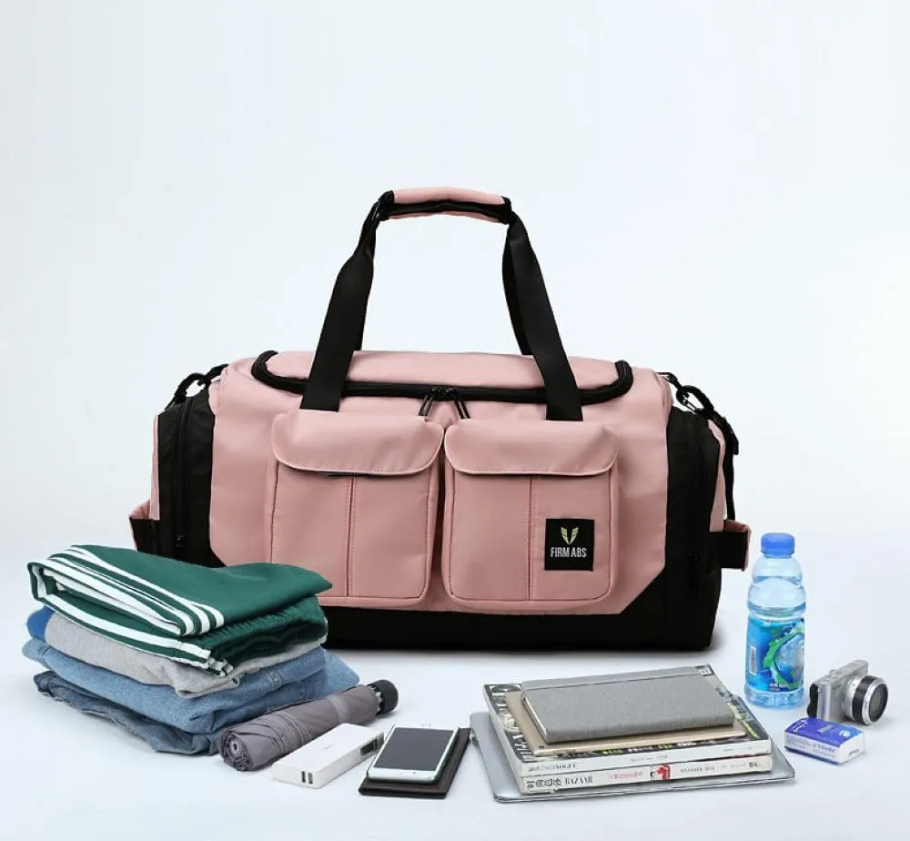 Gym Bag for Women,Sports Travel Duffel Bag, Weekender Overnight Bag with Wet Pocket and Shoes Compartment for Women, Travel,Workout,Gym, Yoga DBE-561 (Black)