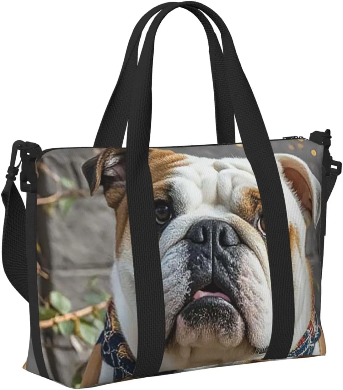 Gym Bag Funny English Bulldog4 Duffel Bag for Men Women Travel Overnight Bag with Shoe Compartment Workout Bags