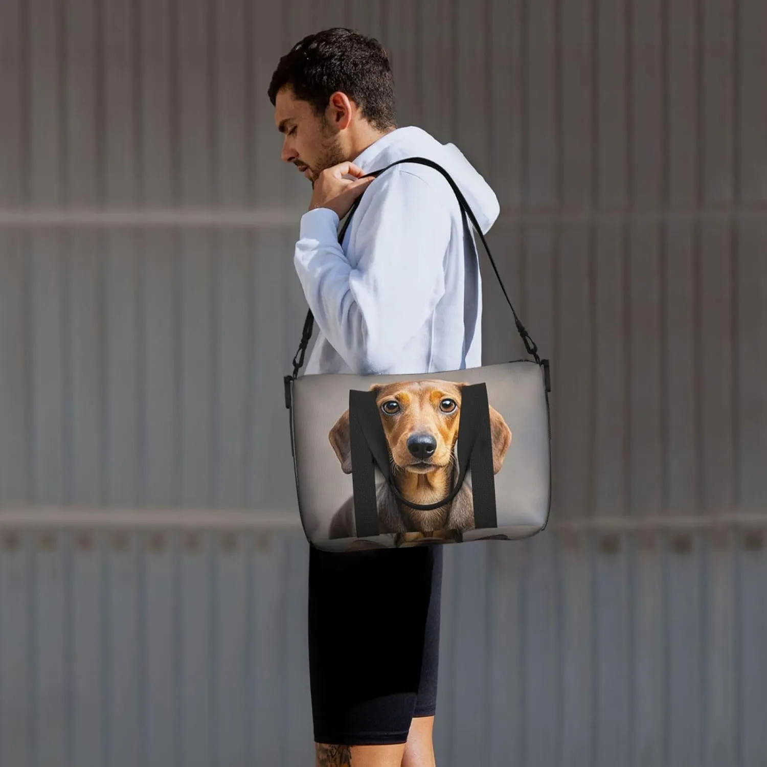 Gym Bag Pad Dachshund7 Duffel Bag for Men Women Travel Overnight Bag with Shoe Compartment Workout Bags