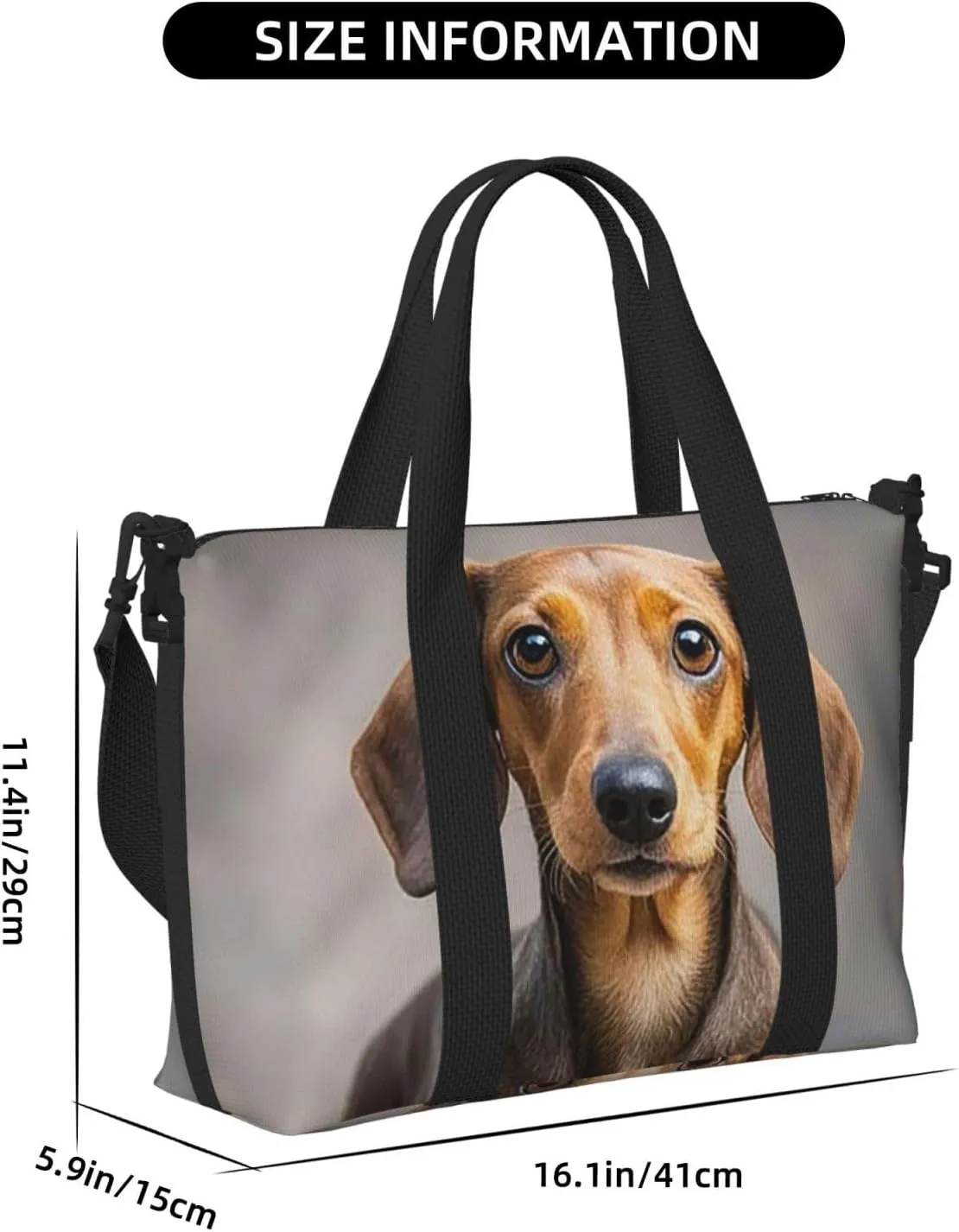 Gym Bag Pad Dachshund7 Duffel Bag for Men Women Travel Overnight Bag with Shoe Compartment Workout Bags