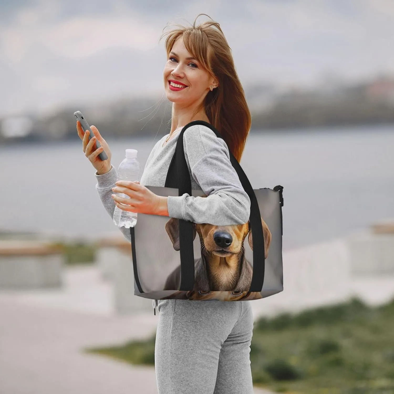 Gym Bag Pad Dachshund7 Duffel Bag for Men Women Travel Overnight Bag with Shoe Compartment Workout Bags
