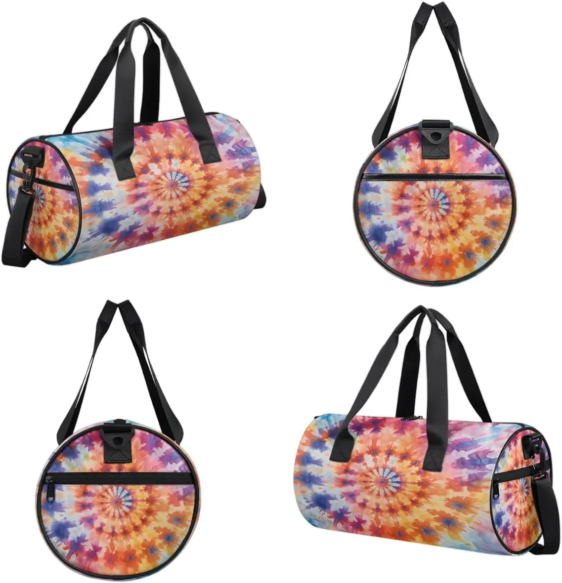 Gym Bags for Men Women Colorful Tie Dyeing Sports Duffel Bags Carry On Travel Duffle Bag with Detachable Adjustable Shoulder Strap Overnight Weekender Bag