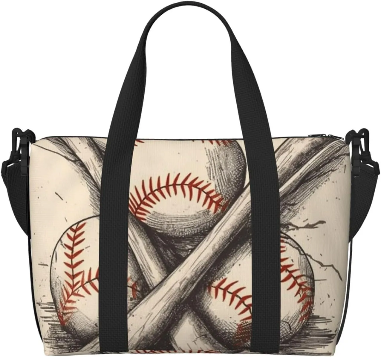 Gym Bags Small Baseball Bats and Ball Duffel Bag Overnight Bag with Shoe Compartment Carryon Bag for Men Women