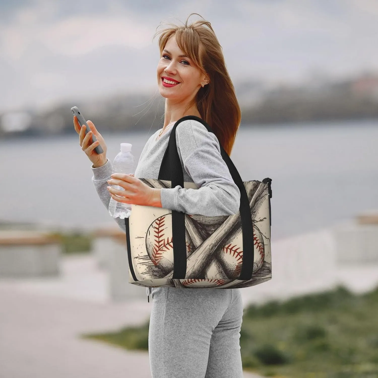 Gym Bags Small Baseball Bats and Ball Duffel Bag Overnight Bag with Shoe Compartment Carryon Bag for Men Women