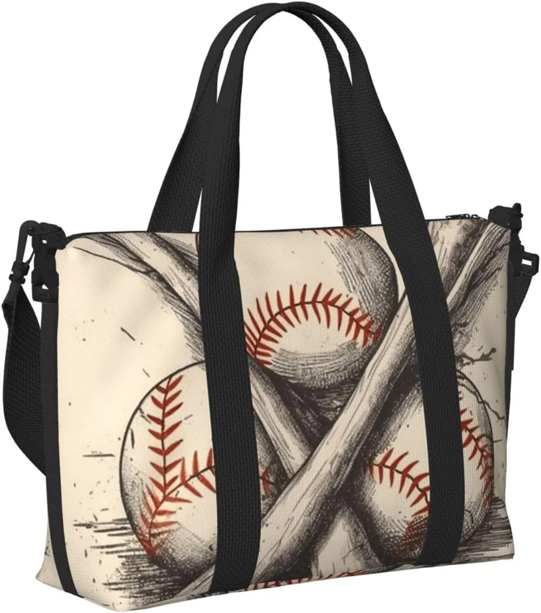 Gym Bags Small Baseball Bats and Ball Duffel Bag Overnight Bag with Shoe Compartment Carryon Bag for Men Women