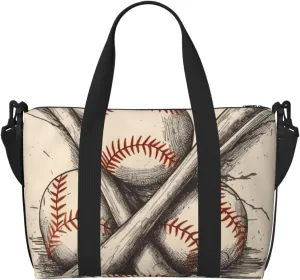 Gym Bags Small Baseball Bats and Ball Duffel Bag Overnight Bag with Shoe Compartment Carryon Bag for Men Women