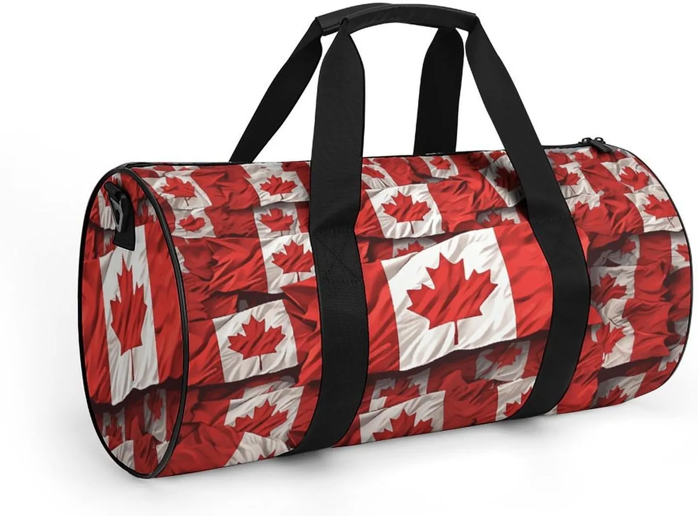 Gym Bags Small Canadian Flag Duffel Bag Overnight Bag with Shoe Compartment Carryon Bag for Men Women
