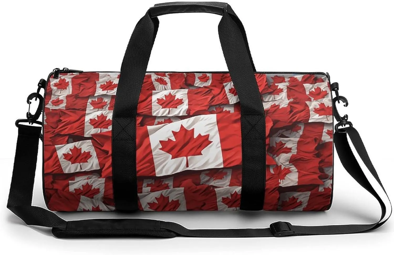 Gym Bags Small Canadian Flag Duffel Bag Overnight Bag with Shoe Compartment Carryon Bag for Men Women