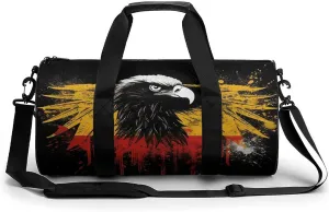 Gym Bags Small Germany Flag Eagle Duffel Bag Overnight Bag with Shoe Compartment Carryon Bag for Men Women