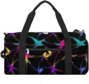 Gym Duffel Bag with Shoe Compartment Wet Pocket, Bright Neon Travel Bag for Men Women, style