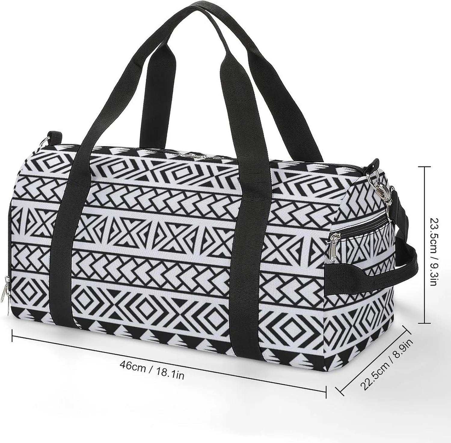 Gym Duffel Bag with Shoe Compartment Wet Pocket, Polynesian Hawaiian Travel Bag for Men Women, style-4