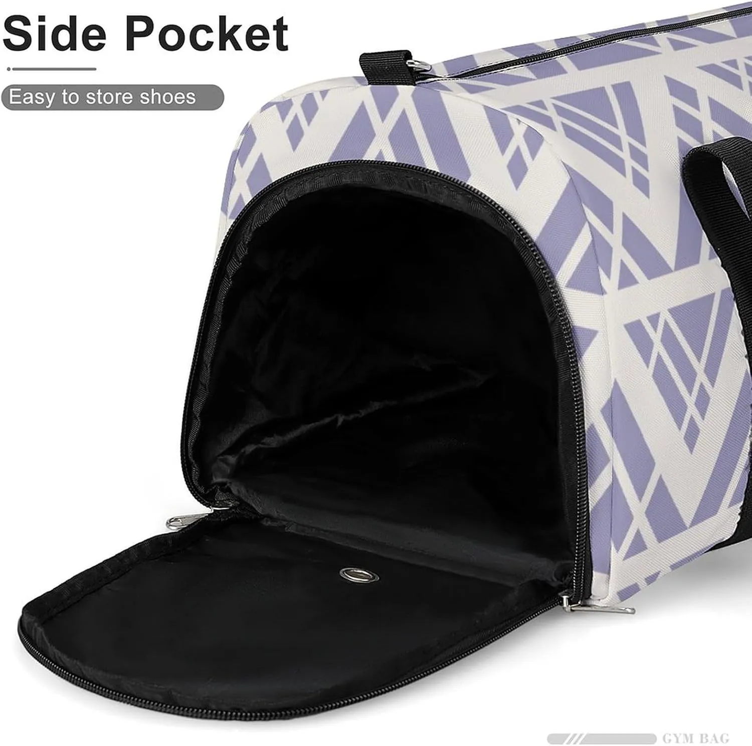 Gym Duffel Bag with Shoe Compartment Wet Pocket, Triangle Ethnic Travel Bag for Men Women