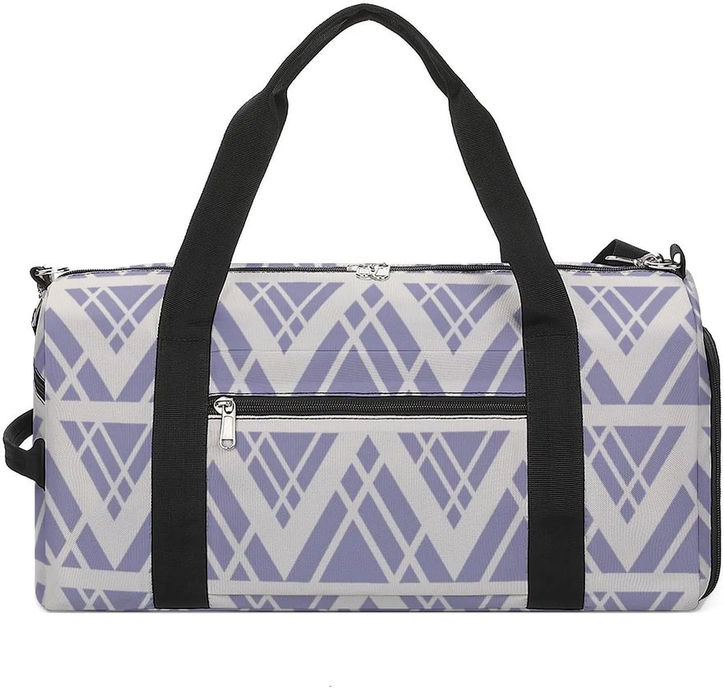 Gym Duffel Bag with Shoe Compartment Wet Pocket, Triangle Ethnic Travel Bag for Men Women