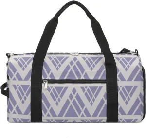 Gym Duffel Bag with Shoe Compartment Wet Pocket, Triangle Ethnic Travel Bag for Men Women