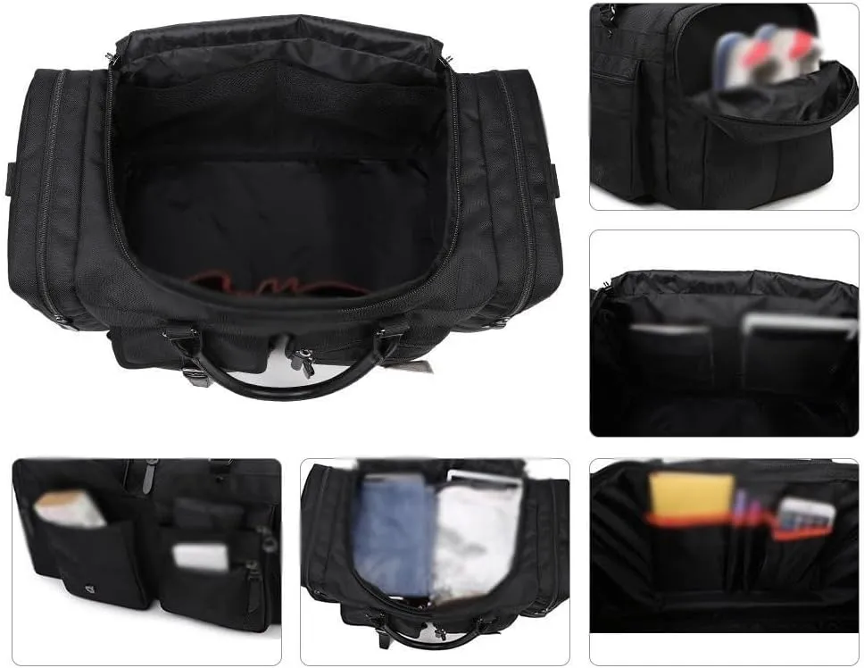 Gym Duffle Bag for Men Waterproof Sports Bags Travel Duffel with(E)