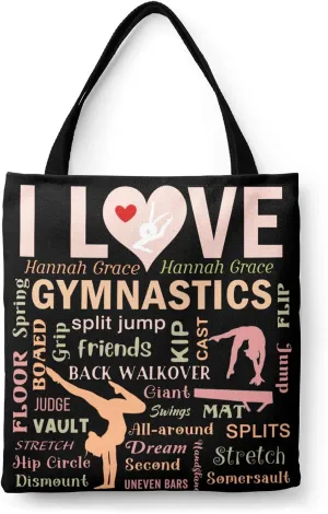 Gymnastics Gymnast Girl Sport Pink Handbag Bags Christmas Treat Bags for Holiday Party