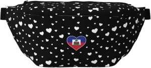 Haiti Flag Crossbody Waist Bag,Haitian Fanny Pack Large Belt Bags for Men Women Sports Travel Work