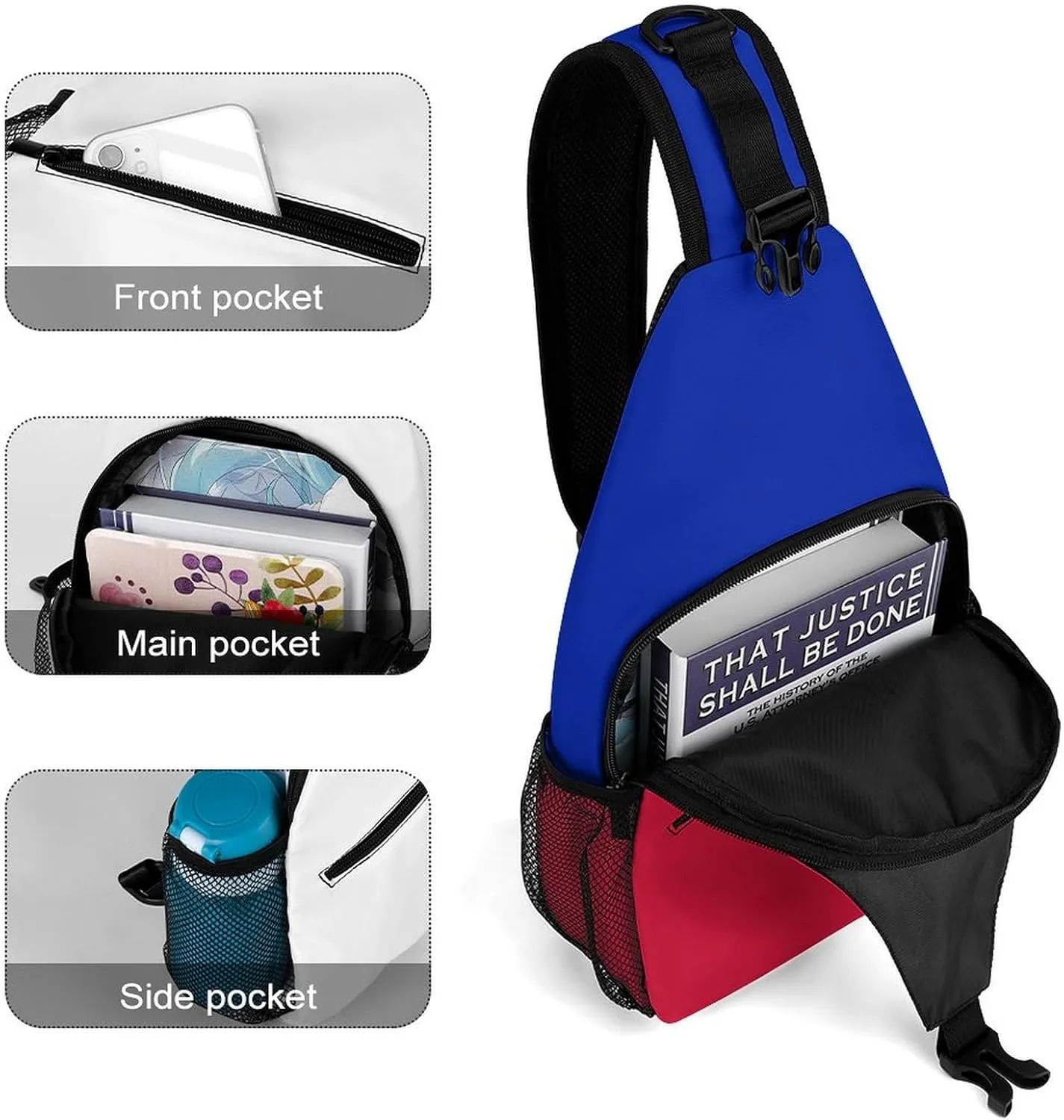 Haiti Flag Sling Bag Men Women Crossbody Backpack Chest Daypack Small Cross Body Backpack Hiking Bag Running Daypack Outdoor Backpacks