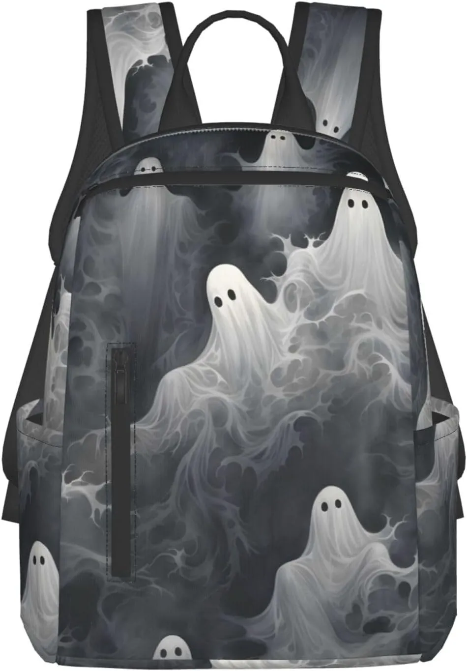 Halloween Ghost Pattern Backpack for Women Men Lightweight Laptop Backpack Casual Daypack Backpacks Purse Travel Hiking Backpack