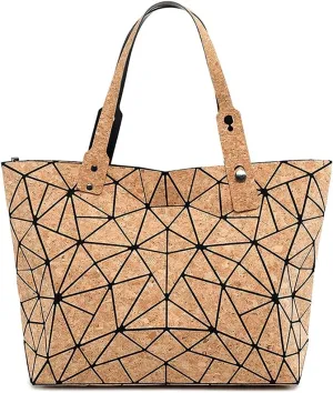 Handbags for women Wood grain Diamond Geometric Messenger Shoulder Bag Plain Folding Casual Shopping bag