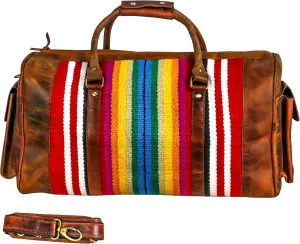 Handmade Duffle Bag leather heavy duty Gym Sports Airplane Overnight Luggage Carry On Unisex Travel Hand Rug Wollen Gift for His/Her (Duffle Bag Style_01)