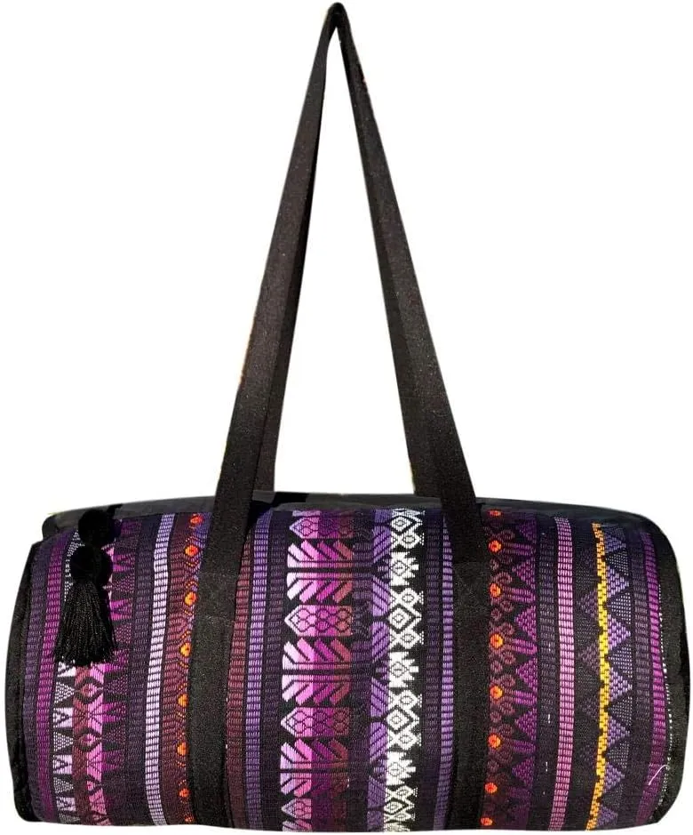 Handmade Guatemalan Carry-On Duffel Bags (Tribal Purple, Large)