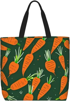Happy Carrot Tote Bag For Women, Large Shoulder Bag Top Handle Handbag For Travel, Work