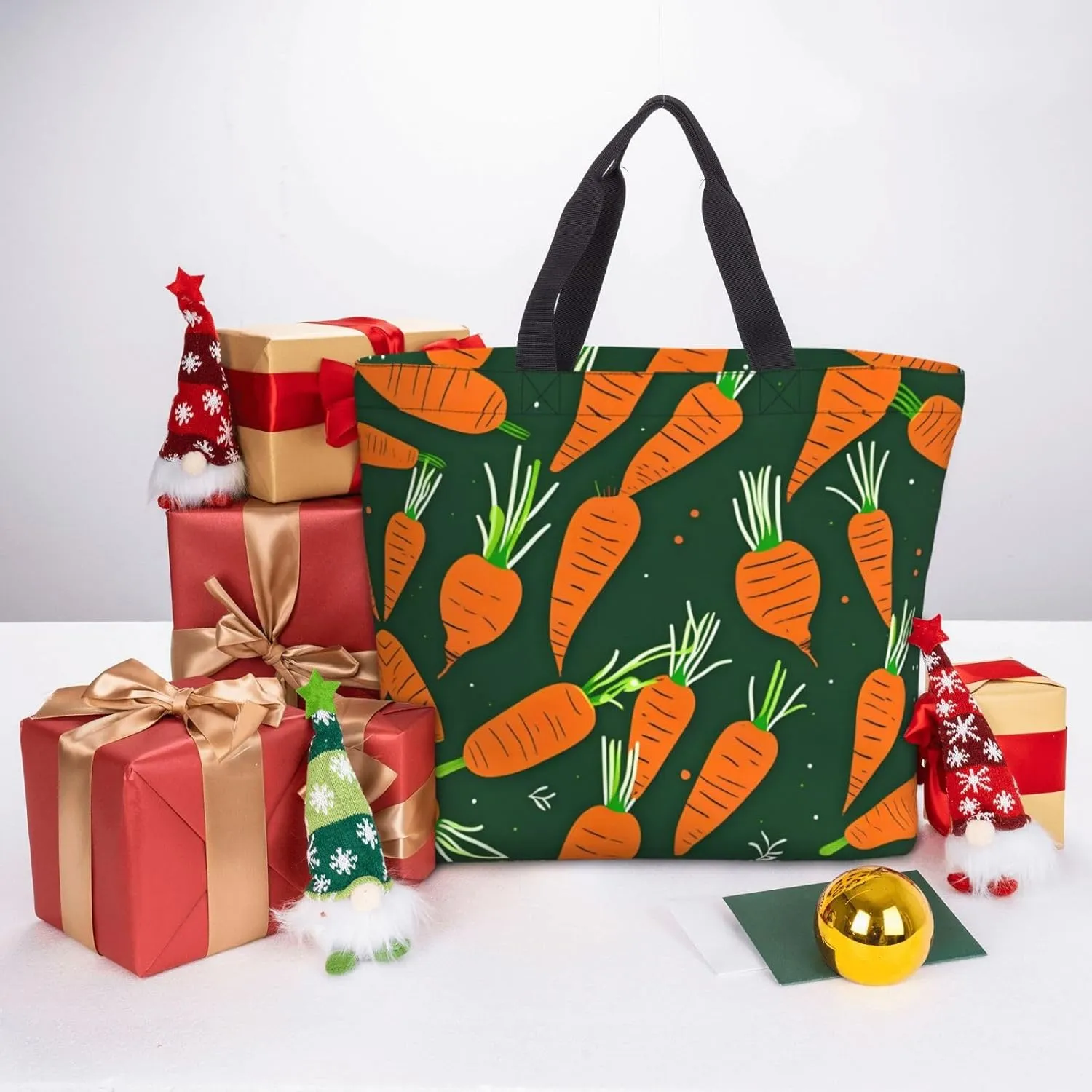 Happy Carrot Tote Bag For Women, Large Shoulder Bag Top Handle Handbag For Travel, Work