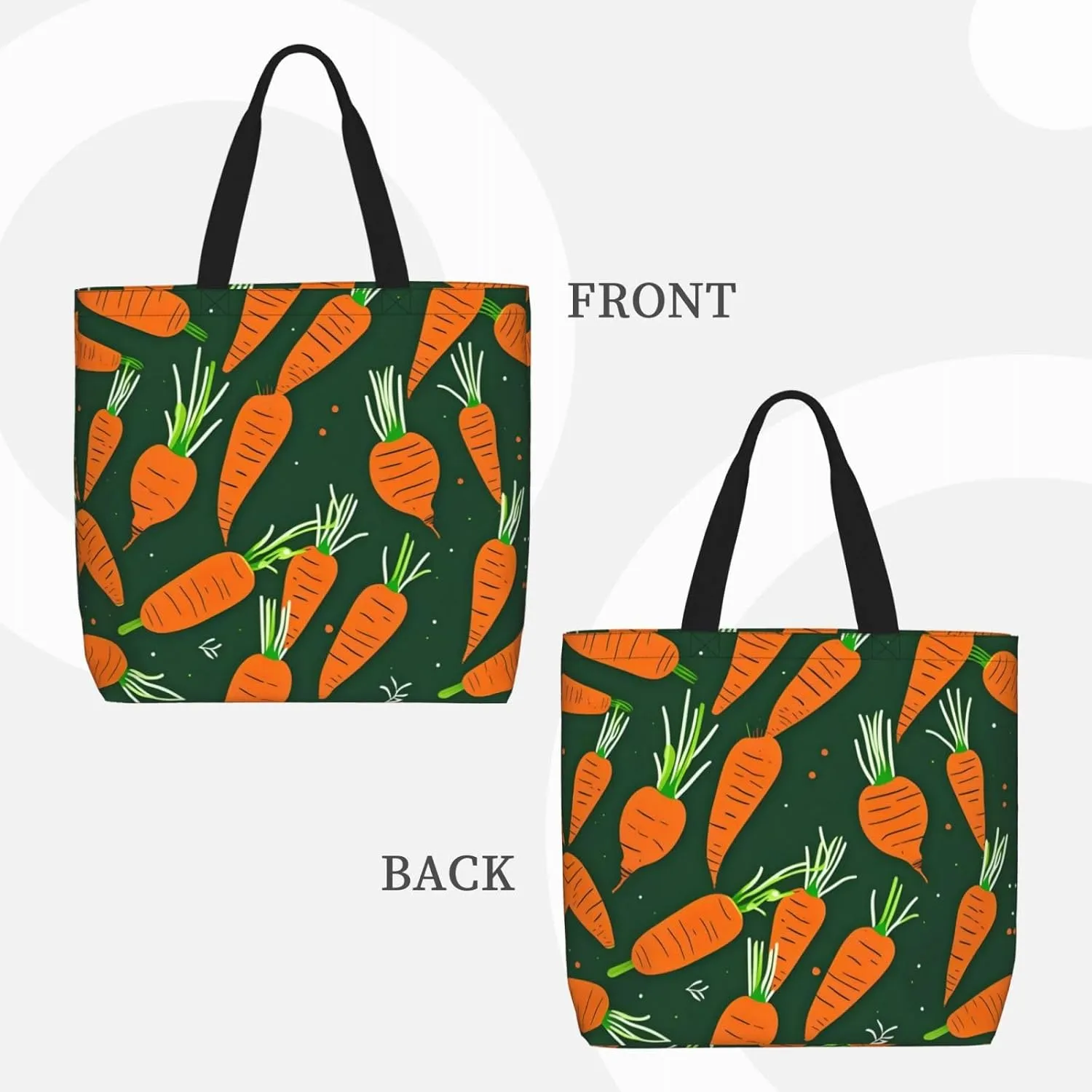 Happy Carrot Tote Bag For Women, Large Shoulder Bag Top Handle Handbag For Travel, Work