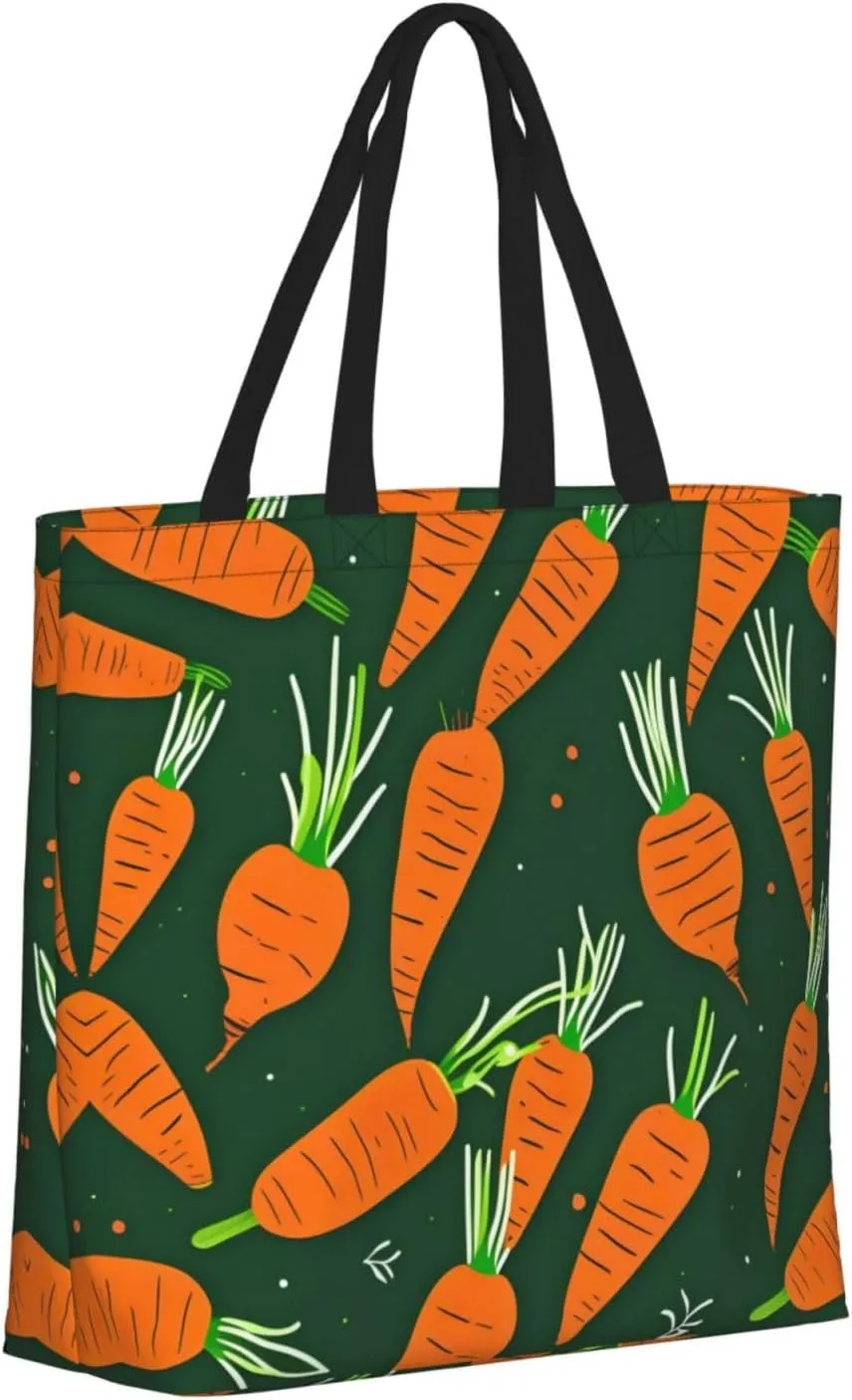Happy Carrot Tote Bag For Women, Large Shoulder Bag Top Handle Handbag For Travel, Work