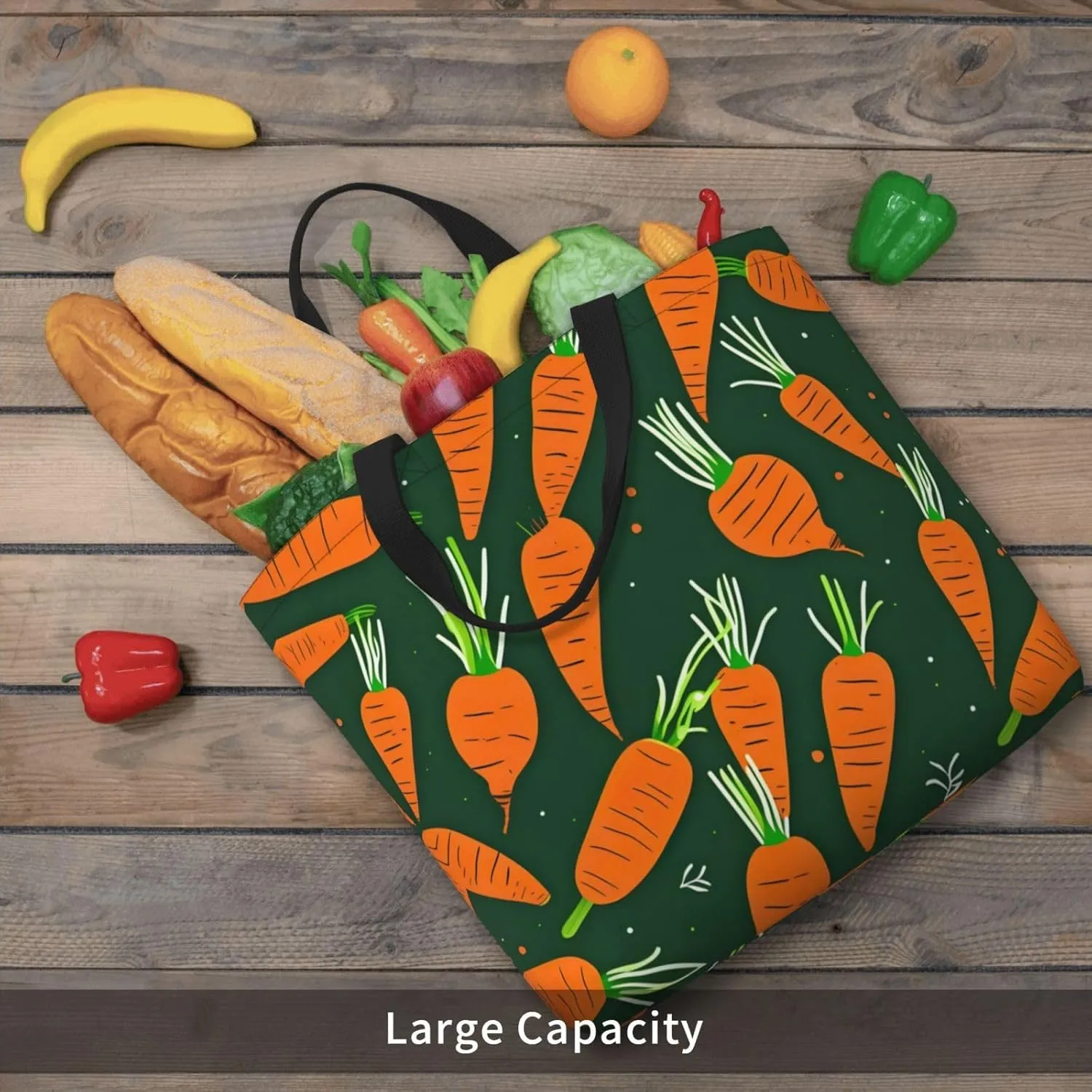 Happy Carrot Tote Bag For Women, Large Shoulder Bag Top Handle Handbag For Travel, Work