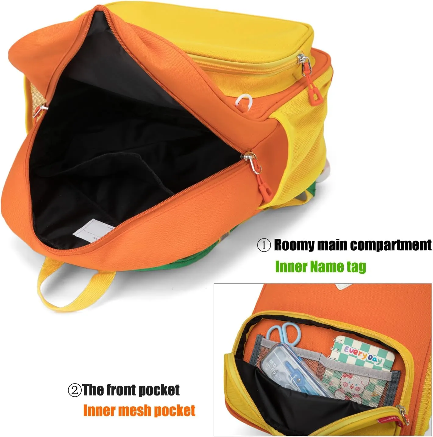 HawLander Preschool Kids Backpack, 12 inch Toddler Backpacks for Boys with Chest Strap