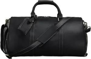 HBJWOV Leather Men's Travel Bag Vintage Large Capacity Women Luggage Duffel Bags Male Weekend Handbag