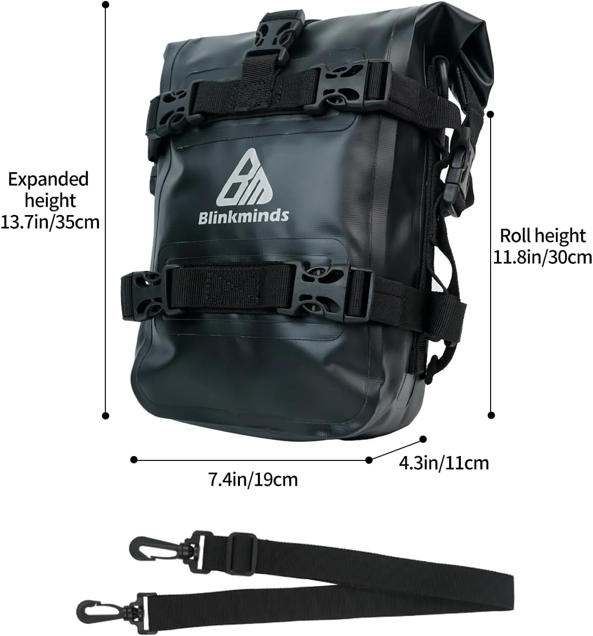 Heavy Duty Dry Bag - Waterproof Tail Bag for Motorcycle Camping Gear, 6-8L Storage, Rear Rack Trunk Motor Accessory
