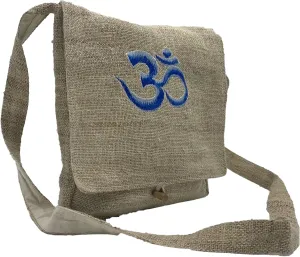 Hemp Crossbody Messenger Bag - Unisex Plain Tote Bag for Men & Women - Lightweight Shoulder Sling Bags - 2 Compartments