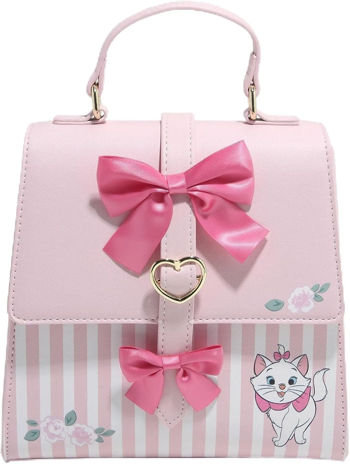 Her Universe Disney The Aristocats Marie Bows Stripe Crossbody Bag PINK NONE