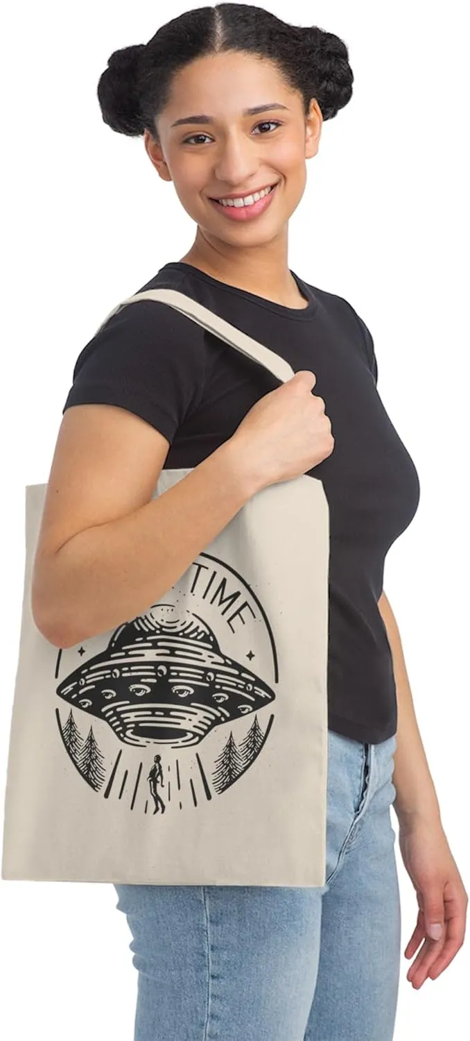 Hilarious About Times Extraneous Extrinsic Outer Space Novelty Outsider Horrifying Fan Aliens Enthusiast Canvas Tote Bag
