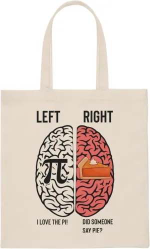 Hilarious Starving Geometry Enthusiasts Illustration Puns Humorous Hungry Mathematicians Pie Graphic Gags Canvas Tote Bag