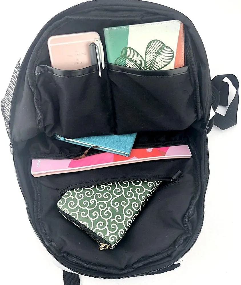 Hip-Hop Graffiti Print Teens Backpack for Boys & Girls, Perfect Size for Student & Travel Backpacks,Black