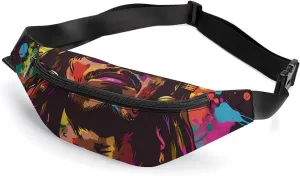 Hip-Hop Hipster Crossbody Fanny Pack Waist Packs Adjustable Shoulder Bags Sling Bag for Hiking Running Cycling