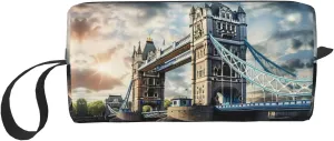 Historic Old Tower Bridge London Cosmetic Bags For Women Small Makeup Bag For Purse Makeup Pouch Travel Makeup Bag With Zipper