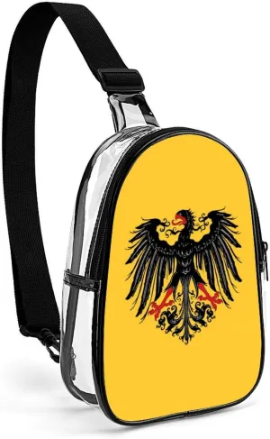 Historical Flag of Holy Roman Empire Clear Sling Bag Stadium Crossbody Bags Purses for Women Men with Adjustable Strap