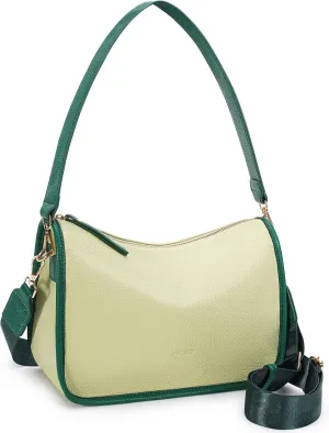 HKCLUF Crossbody Bags Purses for Women Trendy,Vegan Leather Medium Crossbody Purse,Shoulder Bag with 2PCS Adjustable Strap