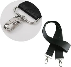 HOMSFOU Men's Bag Strap 25mm Wide Non-Slip Shoulder Bag Strap Strong Metal Hook Snaps for Duffel Laptop Messenger Briefcases Handbags DIY Purse
