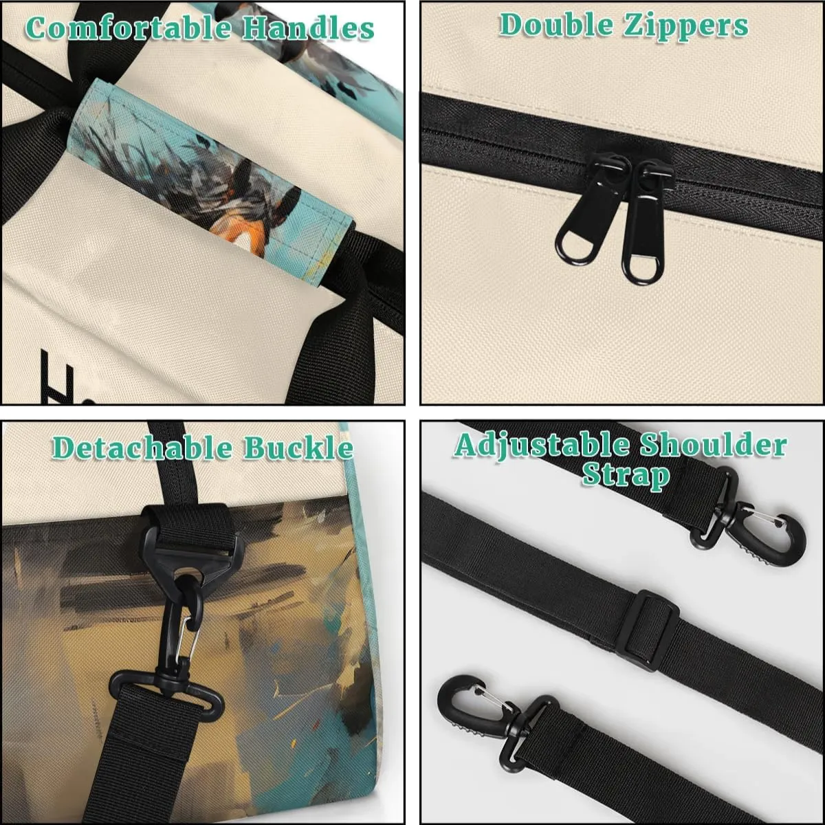 Horse Animal Personalized-Kids-Duffel-Bags Custom-Name-Travel-Bag for Boys Small Gym-Bag for Men Waterproof Luggage Bags for Boys
